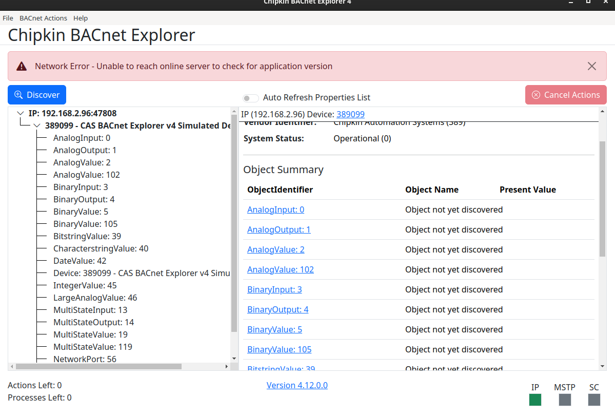 Device Summary Clickable Objects